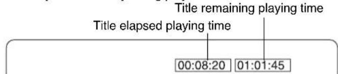 Title remaining playing time Title elapsed playing time 00:08:20 01:01:45