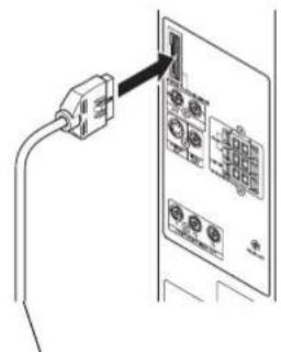 Diagram showing connection between a cable and an electrical panel with labeled components