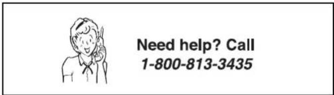 Need help? Call 1-800-813-3435