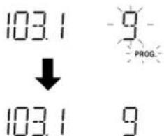 103.1 ↓ 103.1 -9 PROG. 9