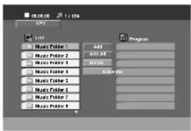 06/06/06 1 / 104 Apply List Music Folder 1 Music Folder 2 Music Folder 3 Music Folder 4 Music Folder 5 Music Folder 6 Music Folder 7 Music Folder 8 Add Add All Remove Programs Add Remove