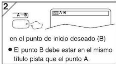 2 A-B A-B en el punto de inicio deseado (B) • El punto B debe estar en el mismo título pista que el punto A.