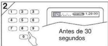 2 1 2 3 4 5 6 7 8 9 0 TOTAL 1:28.00 Antes de 30 segundos