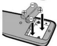 SANYO DVW-7100A - Installing the Batteries for the Remote Control - 2