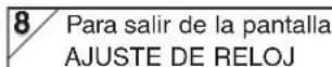 SANYO DVW-7100A - Ajuste del reloj - 14