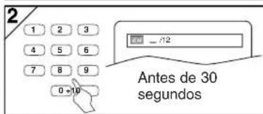 2 1 2 3 4 5 6 7 8 9 0→10 Antes de 30 segundos