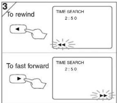 3 To rewind TIME SEARCH 2:50 To fast forward TIME SEARCH 2:50