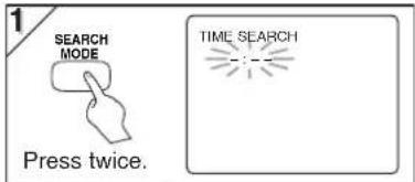 1 SEARCH MODE Press twice. TIME SEARCH