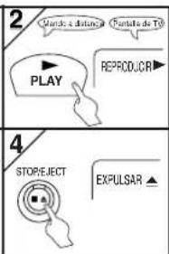 2 Pour to distance (Fonteira de TBI) REPRODUCTOR PLAY 4 STOP/EJECT EXPULSAR ▲