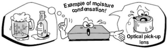 Example of moisture condensation! Optical pick-up lens