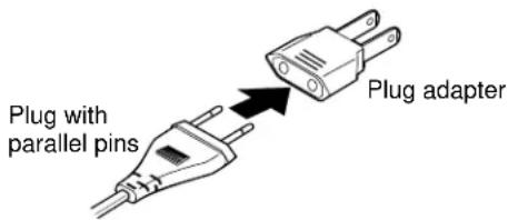 Plug with parallel pins Plug adapter