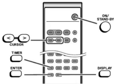 < CURSOR TIMER ENTER ON/ STAND-BY DISPLAY