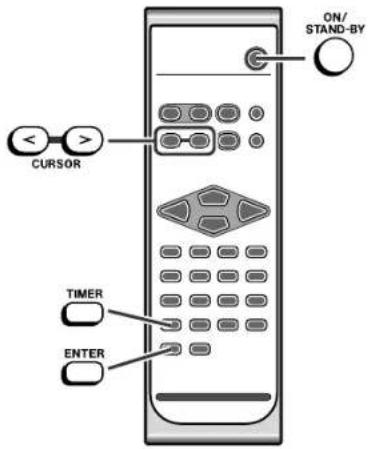 ON/ STAND-BY < > CURSOR TIMER ENTER