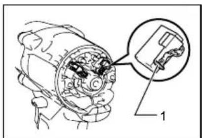 Technical diagram of a mechanical assembly with labeled component '1'