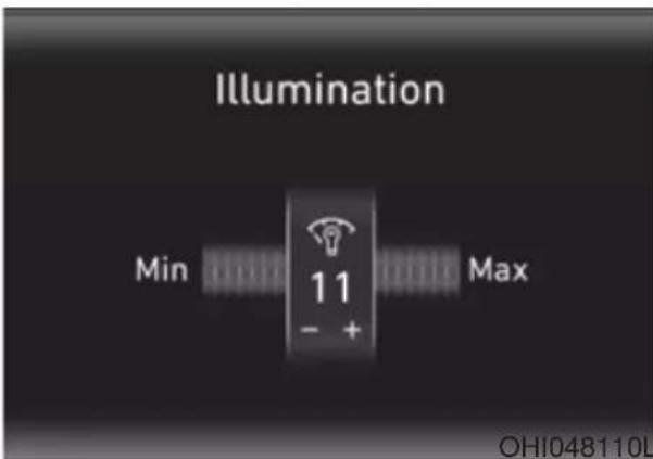 Illumination Min 11 Max - + OHI048110L