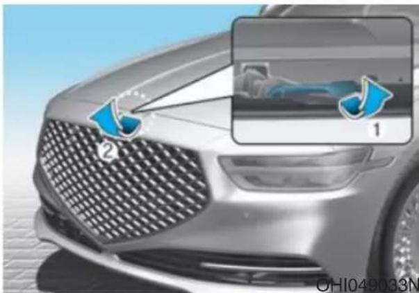 Genesis G90 (2021) - Opening the hood - 2