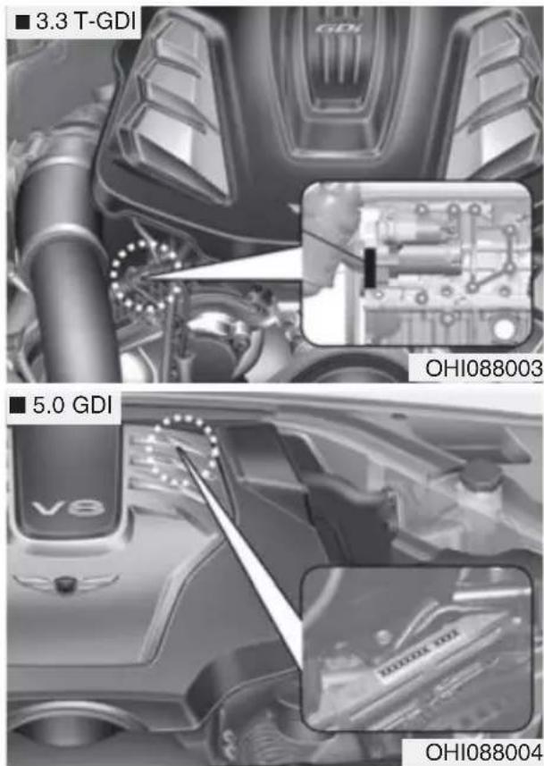 ■ 3.3 T-GDI ■ 5.0 GDI OHI088003 OHI088004