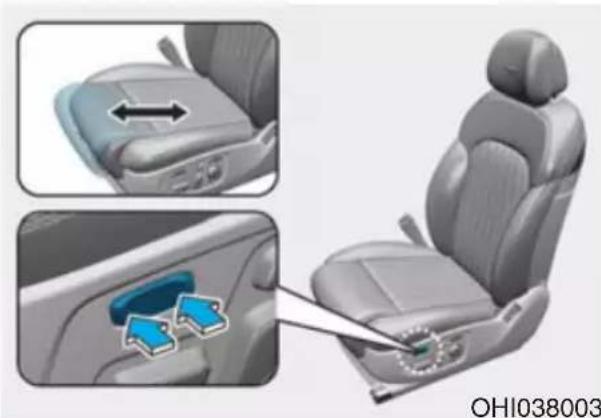Genesis G90 (2021) - Seat cushion extension adjustment (for driver's seat) - 1