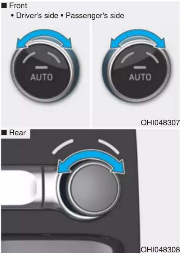 ■ Front • Driver's side • Passenger's side AUTO AUTO ■ Rear OHI048307 OHI048308