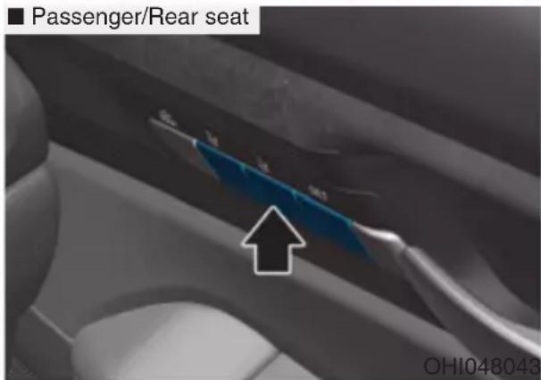 ■ Passenger/Rear seat OHI048043