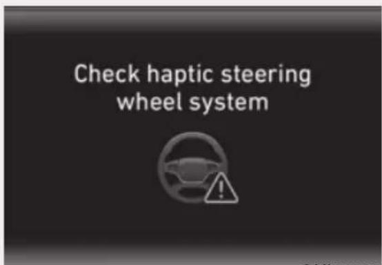Check haptic steering wheel system