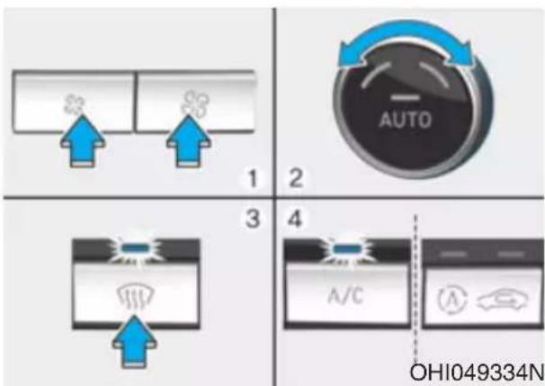 AUTO 1 2 3 4 A/C OHI049334N