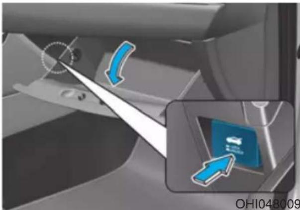 Genesis G90 (2021) - Trunk lid control button - 1