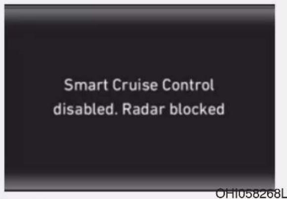 Smart Cruise Control disabled. Radar blocked