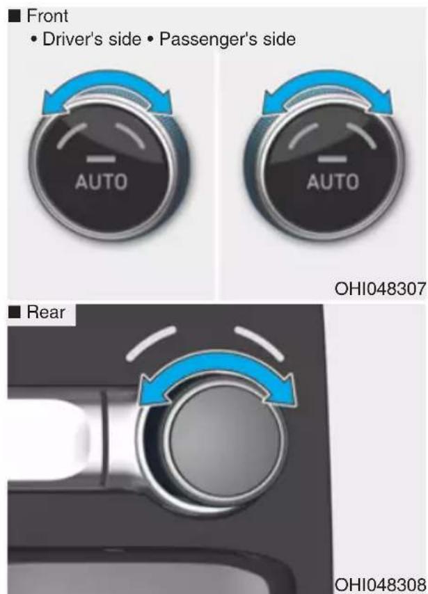 ■ Front • Driver's side • Passenger's side AUTO AUTO ■ Rear OHI048307 OHI048308