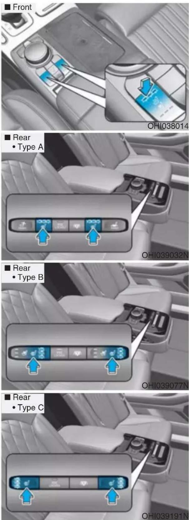 Front OHI038014 ■ Rear • Type A OHI039032N ■ Rear • Type B OHI039077N ■ Rear • Type C OHI039191N