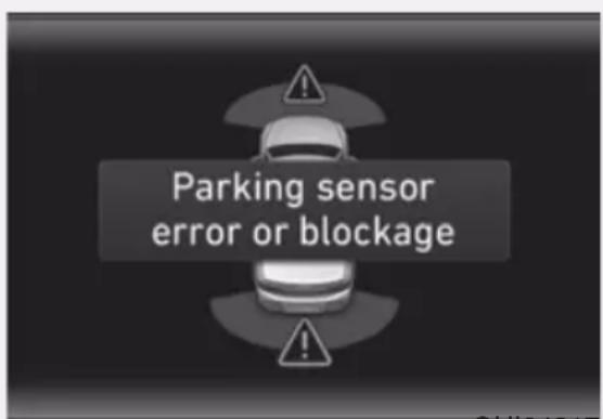 Parking sensor error or blockage