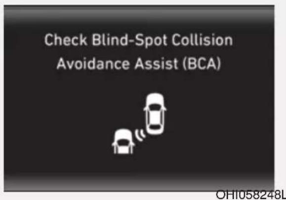 Check Blind-Spot Collision Avoidance Assist (BCA) OHI058248L