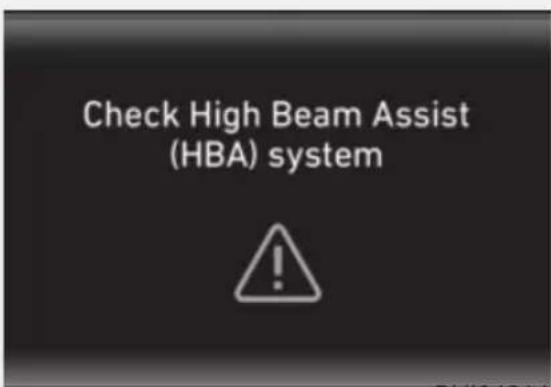 Check High Beam Assist (HBA) system