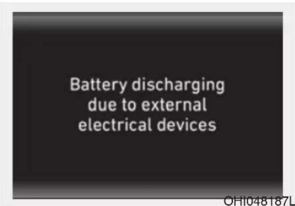 Battery discharging due to external electrical devices OH1048187L