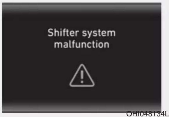 Shifter system malfunction ! OH1048134L
