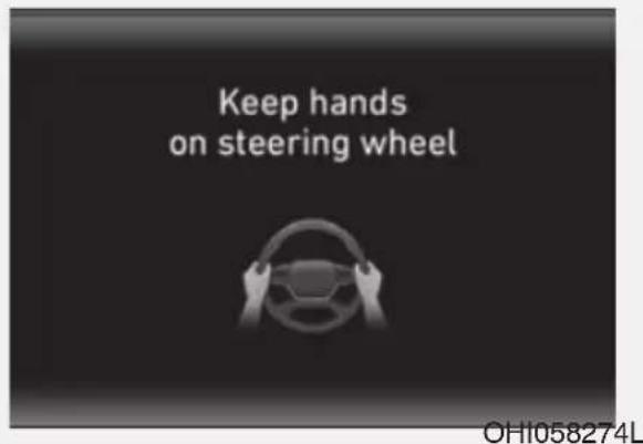 Keep hands on steering wheel OH1058274L