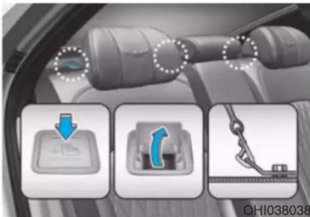 Diagram showing car interior components with directional arrows and a gear mechanism, labeled with Chinese text.