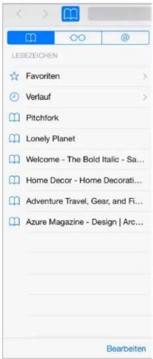 LESEZEICHEN Favorite Verlauf Pitchfork Lonely Planet Welcome - The Bold Italic - Sa... Home Decor - Home Decorati... Adventure Travel, Gear, and Fi... Azure Magazine - Design | Arc... Bearbeiten