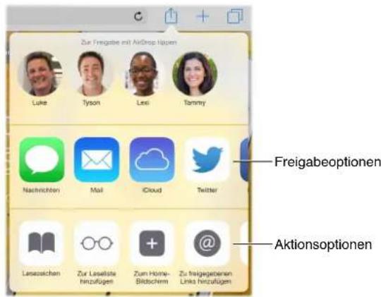 Zur Freigabe mit AirDrop lappen Luke Tyson Lee Tammy Nachrichten Mail Cloud Twitter Lesatzischen Zur Leselste hinzufügen Zum Home-Bildschirm Zu freigegebenen Links hinzufügen Freigabeoptionen Aktionsoptionen