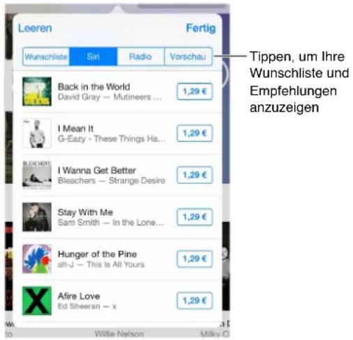 Leeren Wunschliste Siri Radio Vorschau Back in the World David Gray — Mutineers ... 1,29 € I Mean It G-Eazy • These Things Ha... 1,29 € I Wanna Get Better Bleachers — Strange Desire 1,29 € Stay With Me Sam Smith — In the Lone... 1,29 € Hunger of the Pine alt-J — This Is All Yours 1,29 € Afire Love Ed Sheeran — x 1,29 € Tippen, um Ihre Wunschliste und Empfehlungen anzuzeigen Wille Nelson Milky C