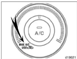 A/C MAX A/C USE d19021