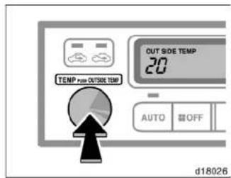 TEMP FOR OUTSIDE TEMP OUT SIDE TEMP 20 AUTO OFF d18026