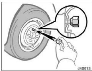 Diagram showing a hand using a tool to adjust or install a mechanical component, with an inset close-up highlighting a specific part.
