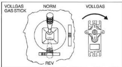 GRAUPNER MC-15 - DROSSEL- STEUERRICHTUNG - 2