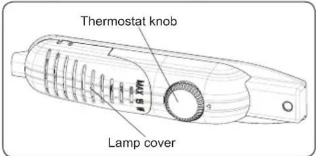 Thermostat knob Lamp cover