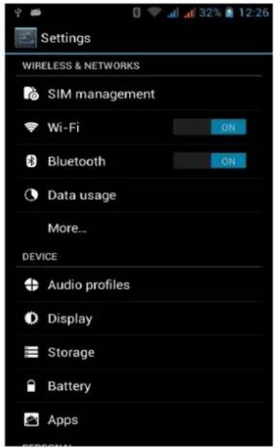 Mobistel Cynus E6 - Settings - 1