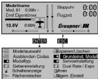 GRAUPNER MC-22 - Drehgeberfunktionen: - 3