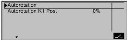 ▶Autorotation Autorotation K1 Pos. 0%