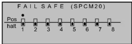 FAIL SAFE (SPCM20) Pos halt 1 2 3 4 5 6 7 8