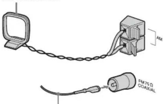 SONY MHC-RG221 - Sluit de FM- en AM-antennes aan. - 2
